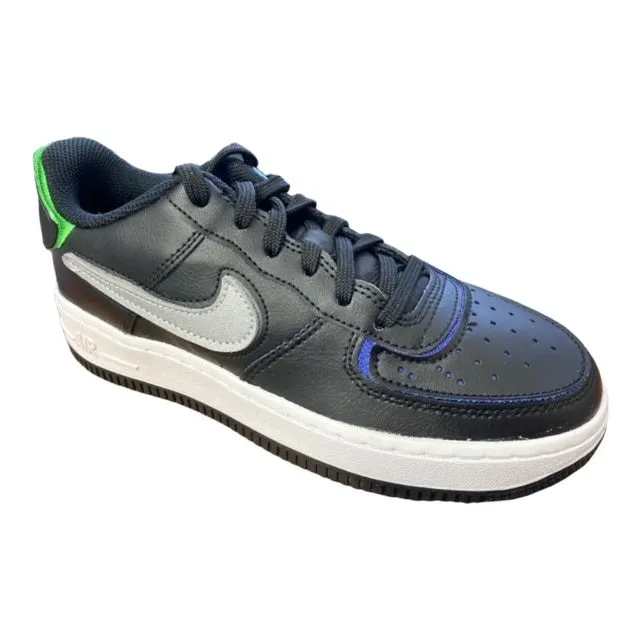 Nike scarpa sneakers da ragazzo Air Force 1 AF1/1 DH7341-001 nero-argento