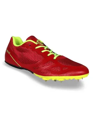 NIVIA Men Running Spikes Spirit Track and Field Shoes for Mens (Red)