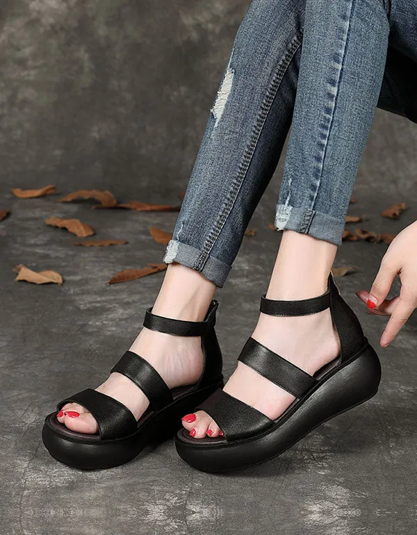 Open Toe Comfortable Sole Wedge Sandals