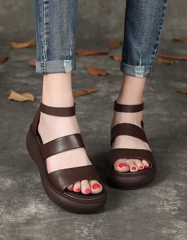 Open Toe Comfortable Sole Wedge Sandals