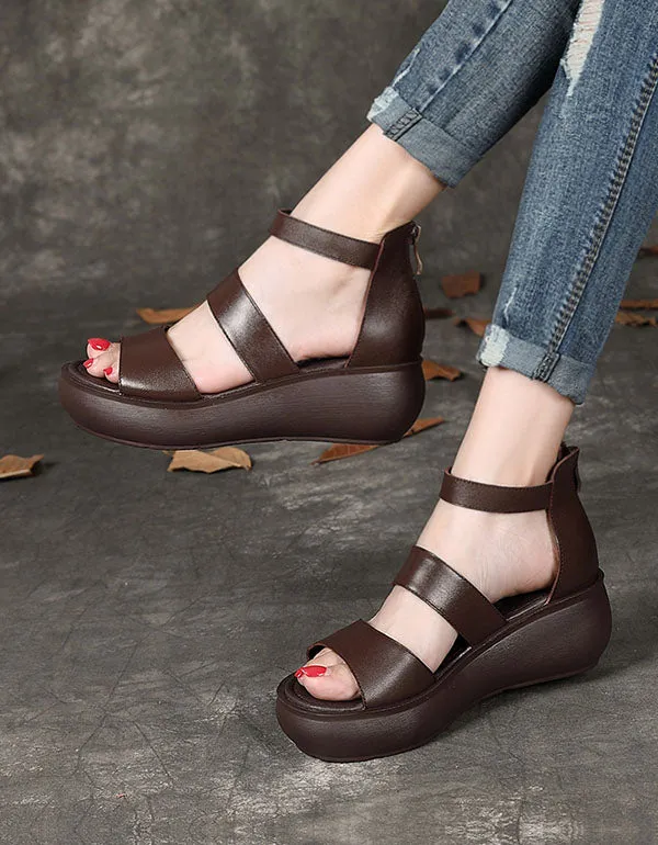 Open Toe Comfortable Sole Wedge Sandals