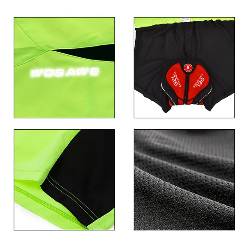 Padded cycling shorts with reflex - breathable and comfortable