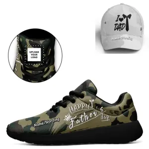 Personalized Combo Offer for Father's Day, Custom High-top Sneakers and Baseball Cap,Dad/Father's Gift