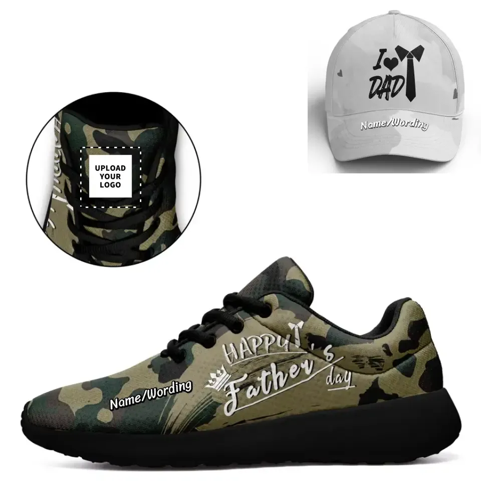 Personalized Combo Offer for Father's Day, Custom High-top Sneakers and Baseball Cap,Dad/Father's Gift