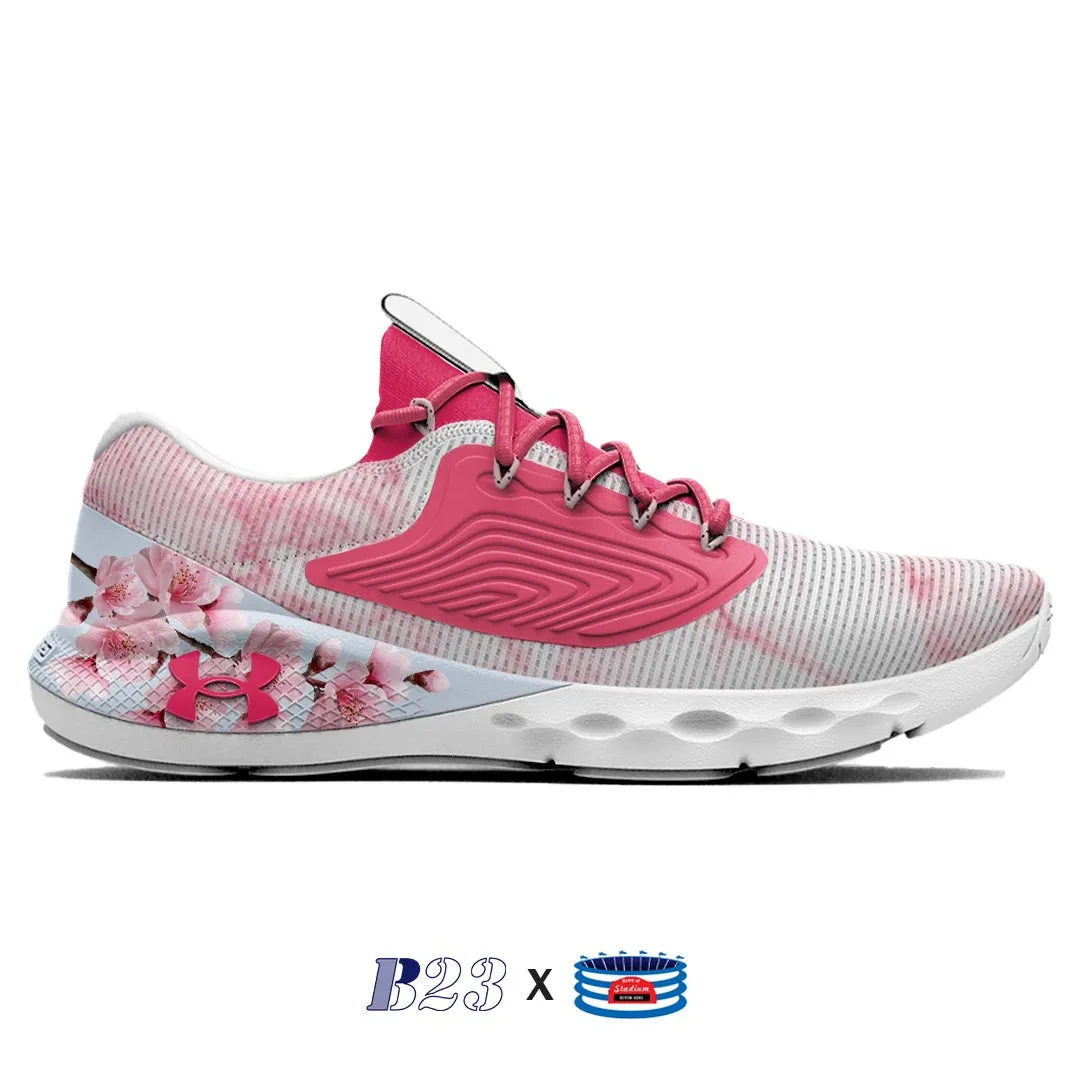 "Cherry Blossom" Under Armour Charged Vantage 2 Running Shoes by Stadium Custom Kicks