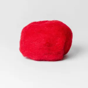 Red Wool for Wet Felting, Tyrolean Bergschaf