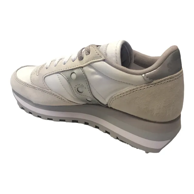 Saucony Originals scarpa sneakers da donna con rialzo al tallone Jazz Triple S60530-16 bianco-argento