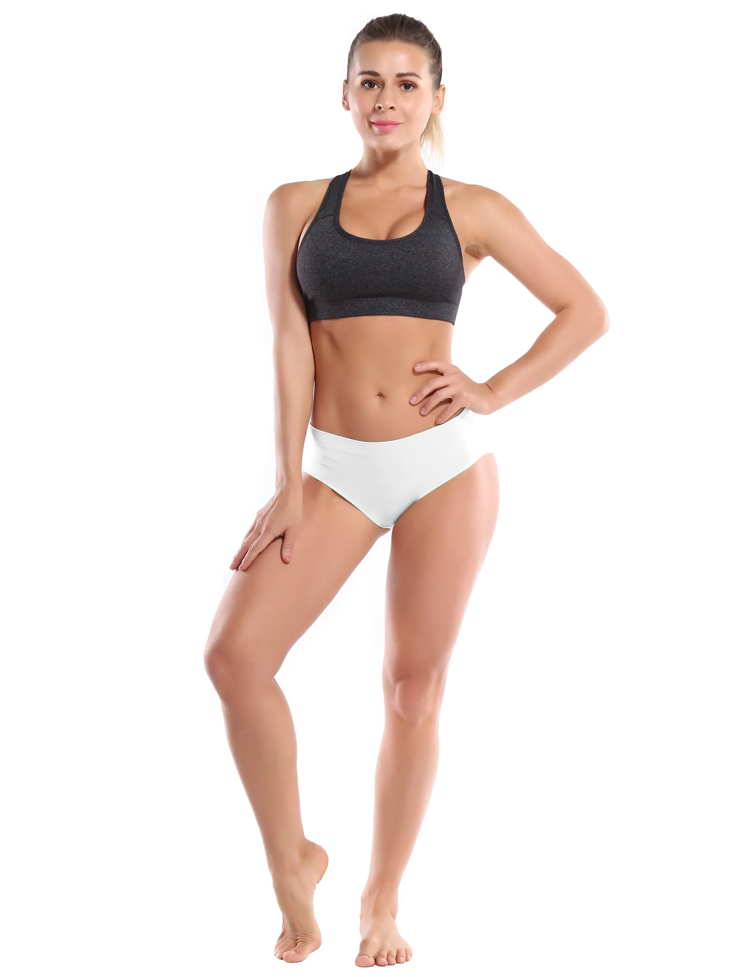 Seamless Sports Bikini Underwear white_Jogging