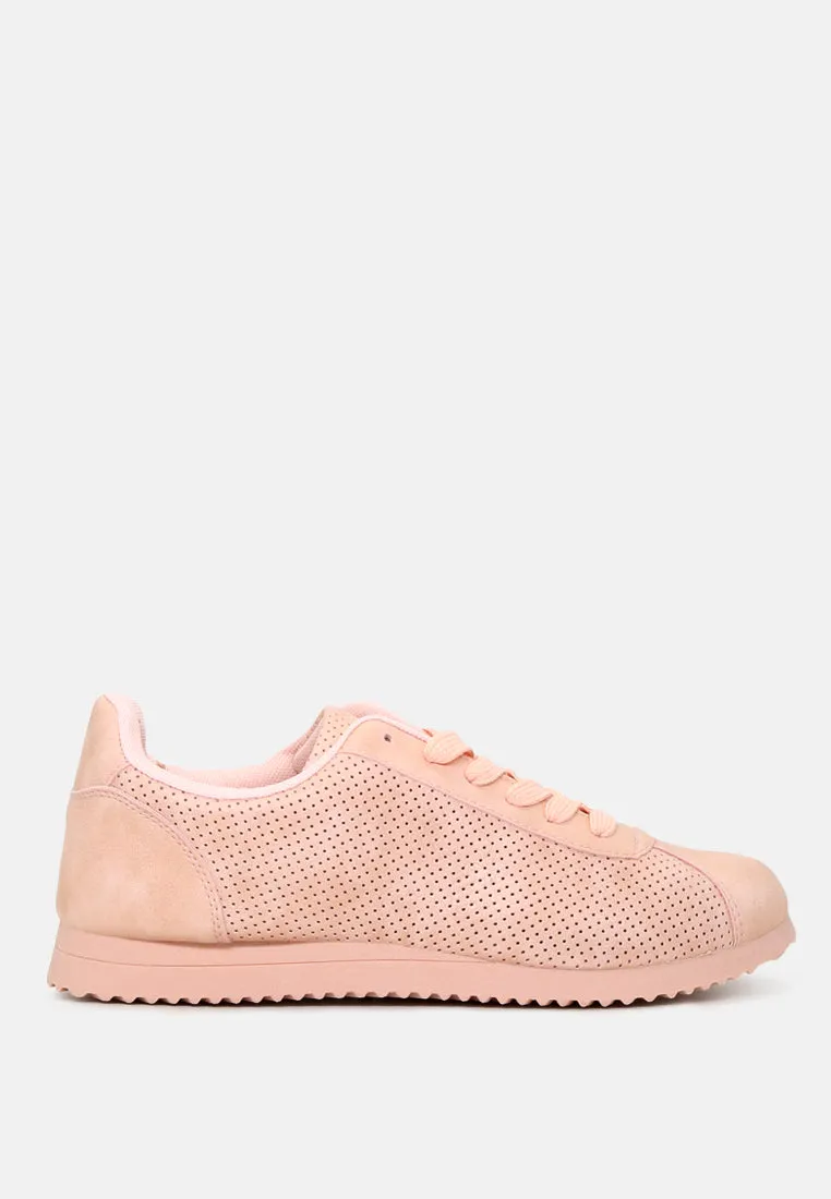 Serena Casual Lace-Up Perforated Sneakers