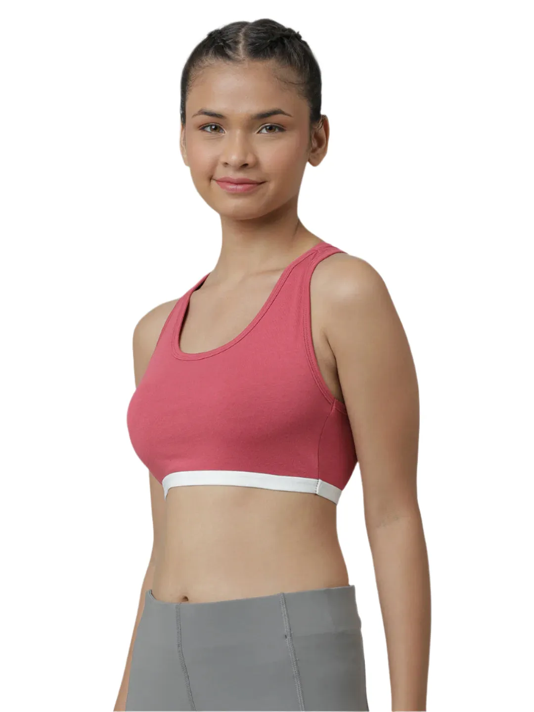 Sports Bra -Solid Color  Combo Outer Elastic Pack of 3