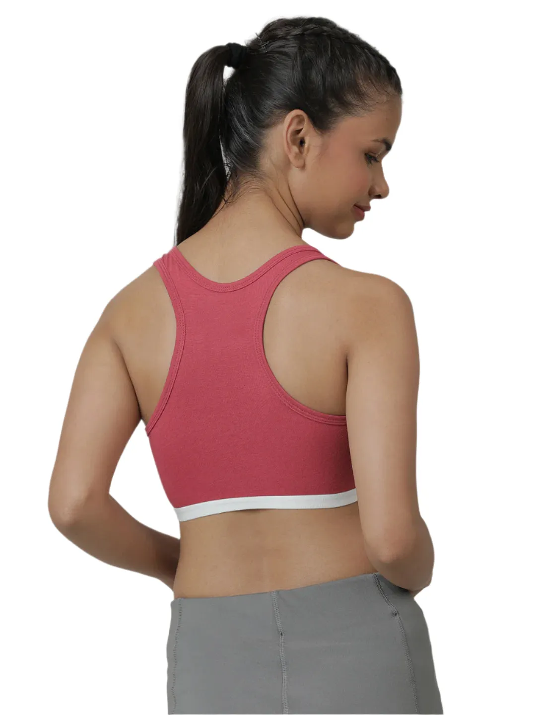 Sports Bra -Solid Color  Combo Outer Elastic Pack of 3