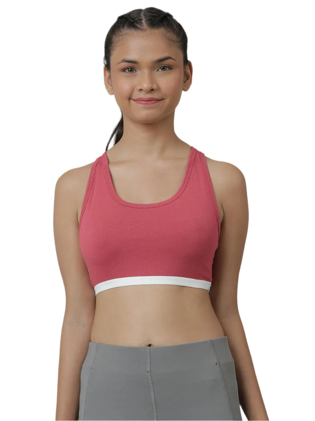 Sports Bra -Solid Color  Combo Outer Elastic Pack of 3