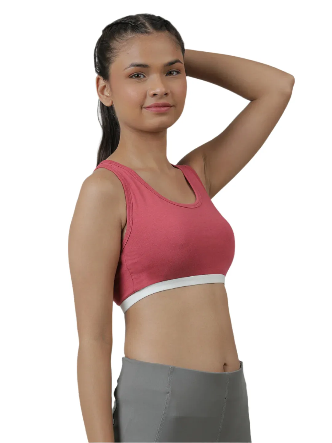 Sports Bra -Solid Color  Combo Outer Elastic Pack of 3