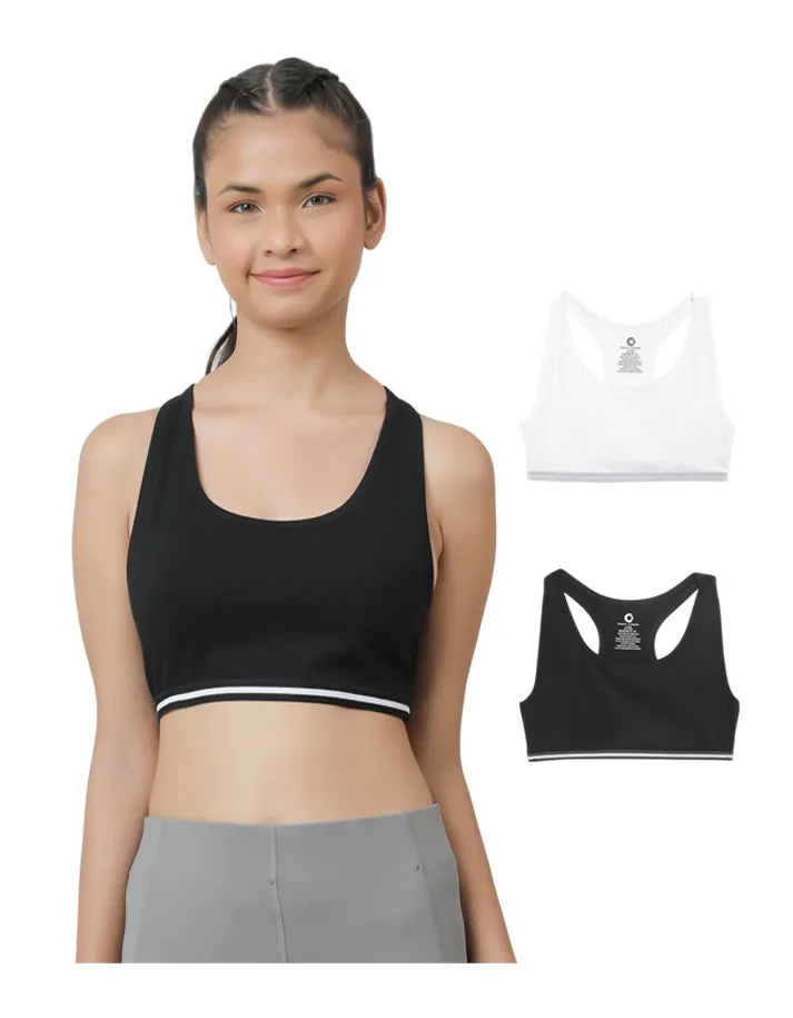 Sports Bra - White & Black (Pack of 2)