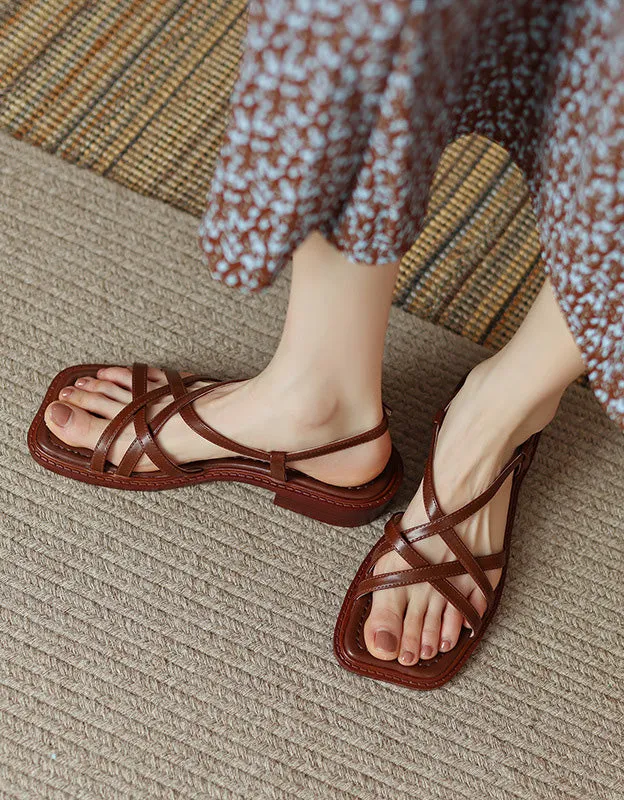 Summer Comfortable Flat Strappy Sandals Slingback