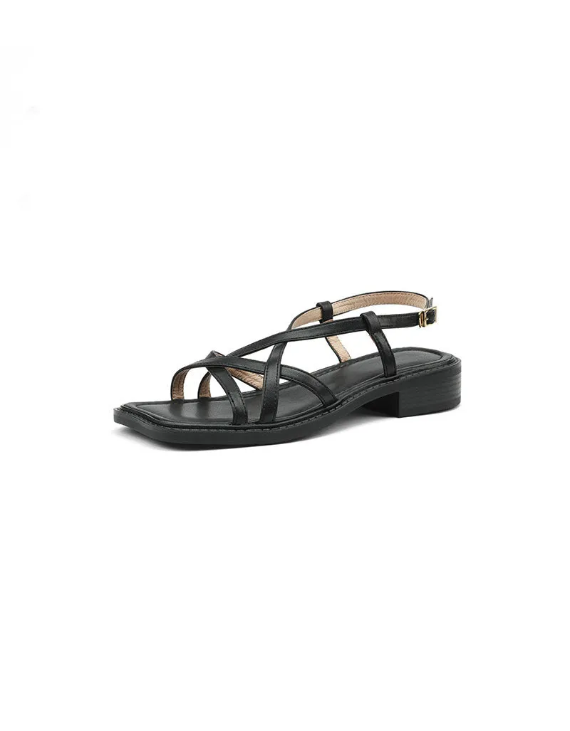 Summer Comfortable Flat Strappy Sandals Slingback