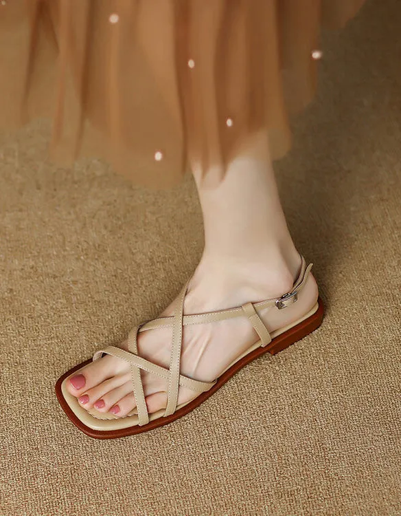 Summer Comfortable Flat Strappy Sandals Slingback