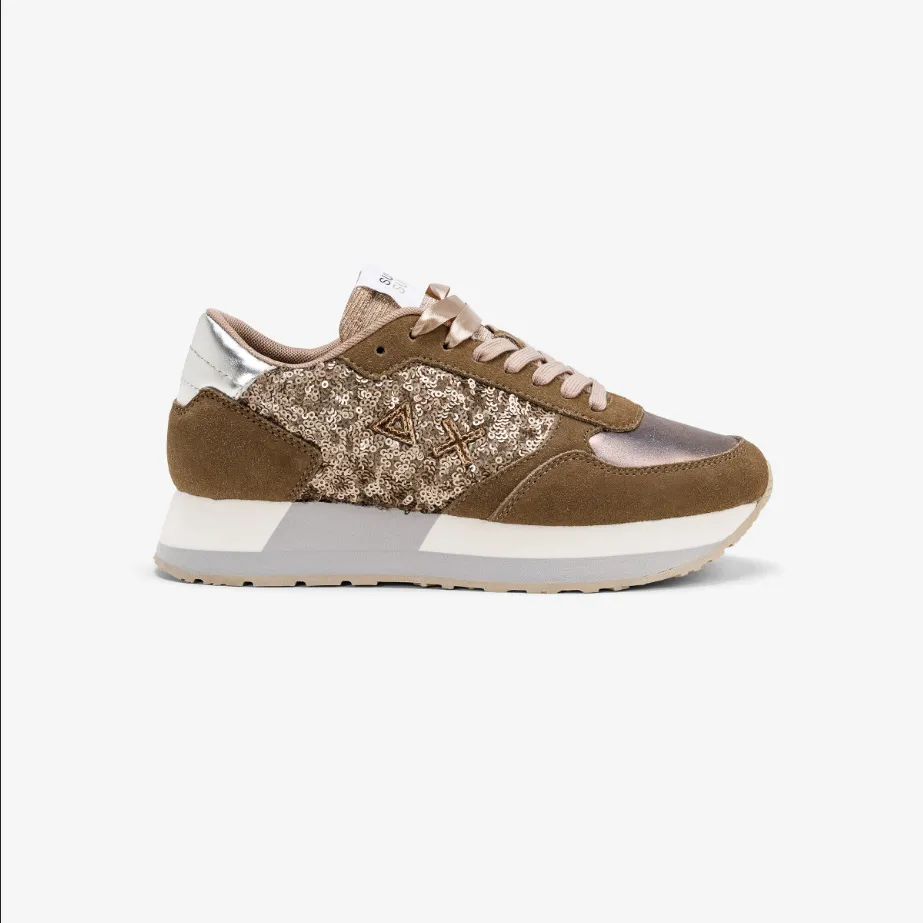 Sun68 sneakers da donna Kate Paillettes Z41222 16 beige