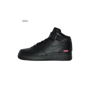 Supreme x Air Force 1 Mid 'Box Logo - Triple Black'