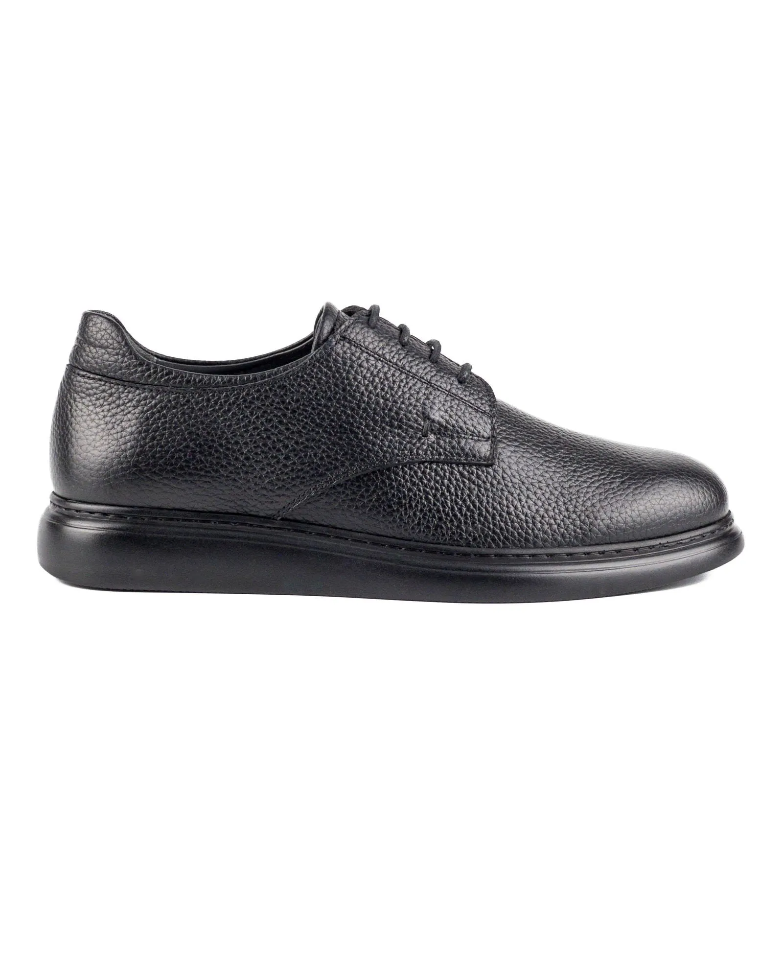 T-Giusto Black Genuine Leather Casual Classic Men's Shoes