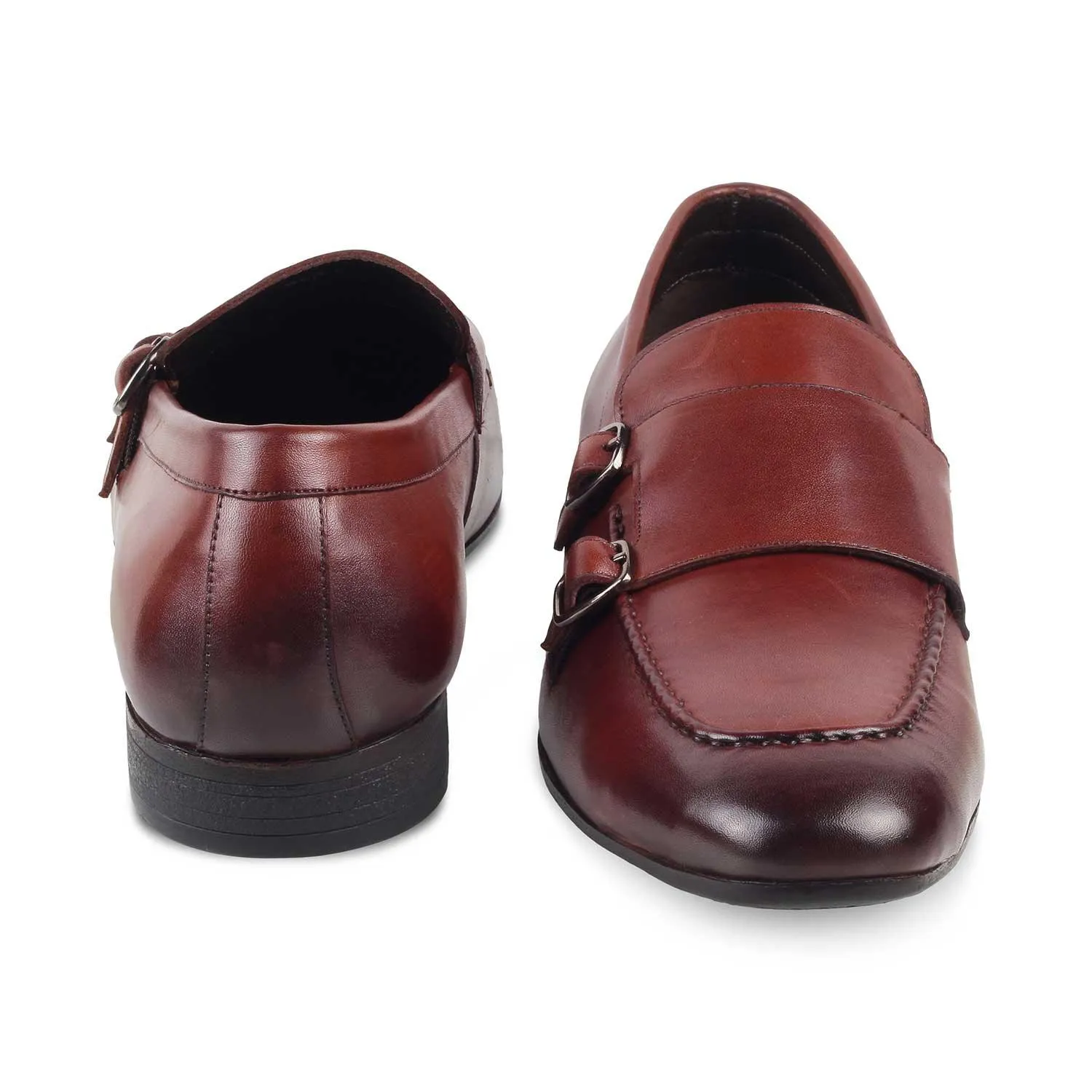 The Bern Brown Men's Double Monk Shoes Tresmode