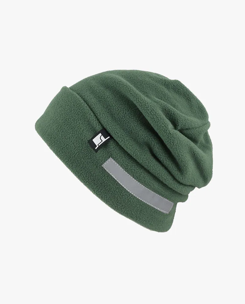 The Hat Depot - Reflective Safety Fleece Beanie