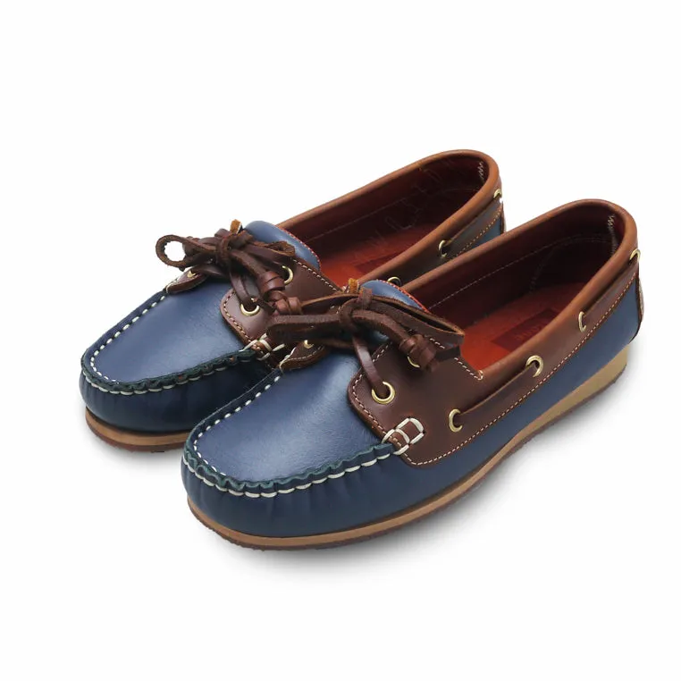 The Sailor's Boat Shoes - Navy and Beige