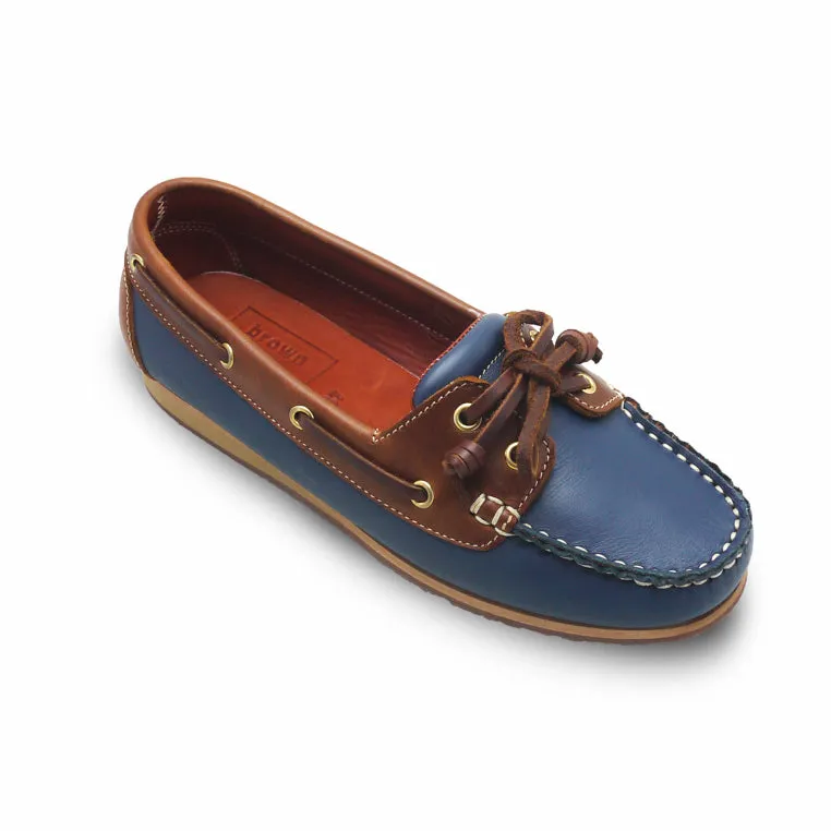 The Sailor's Boat Shoes - Navy and Beige