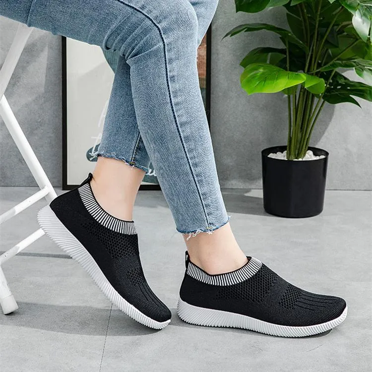 Women summer casual comfortable slip on sock sneakers