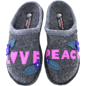 Women's Haflinger Love and Peace Grey Wool